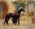 カイロの野蛮な馬 フレデリック・アーサー・ブリッジマン アラブ